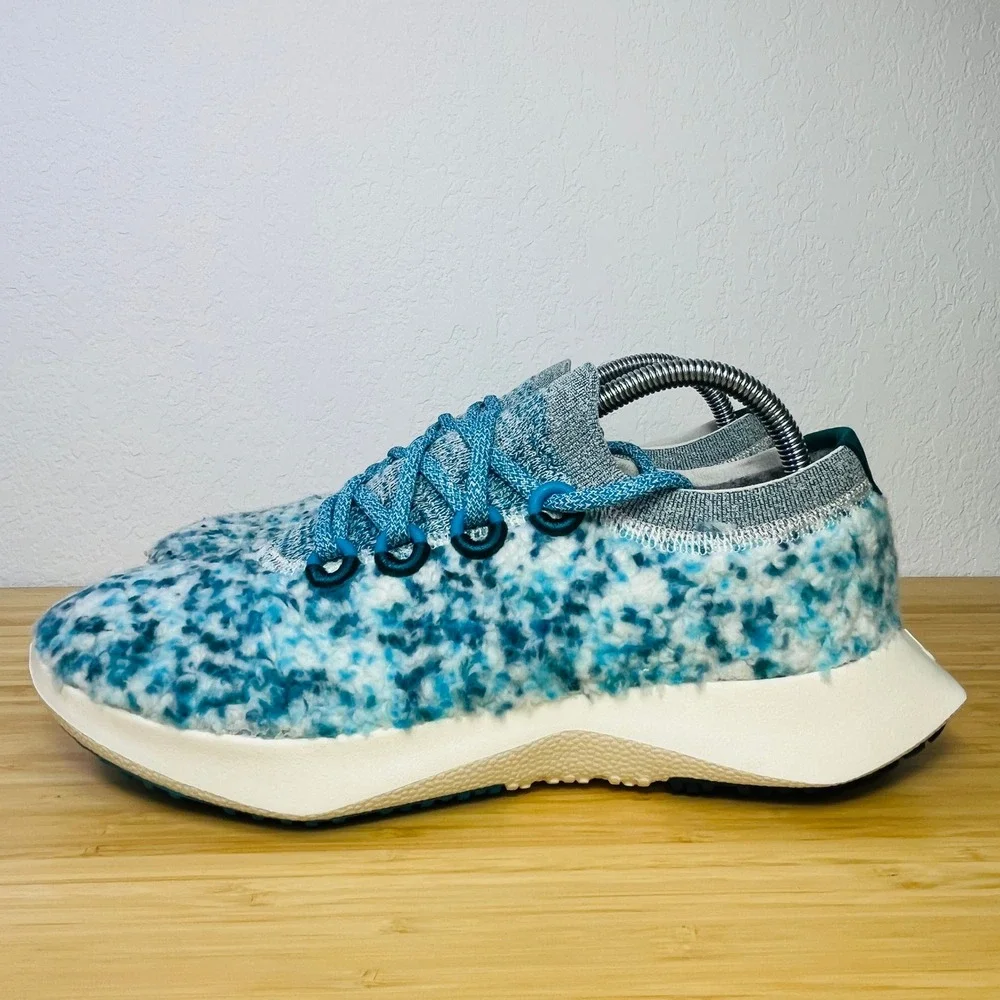 Allbirds Wool Runner‎ Mizzles Women's Shoes Blue Speckled Knit Comfort Size 8.5